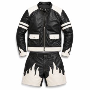 Leather Jacket and Short made in original leather