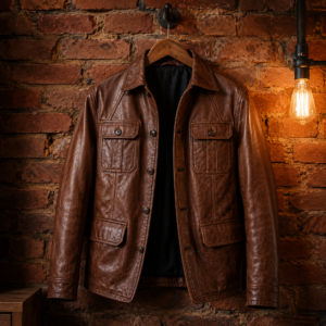 Men’s Classic Brown Leather Jacket | Premium Slim Fit Outerwear with Luxury Leather Finish Stylish Casual & Formal Wear 6